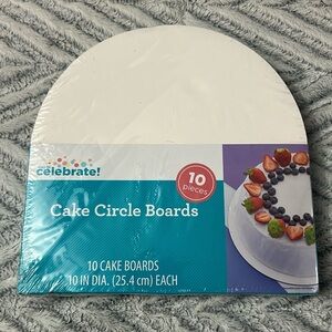 Way to Celebrate 10” White Round Cake Boards